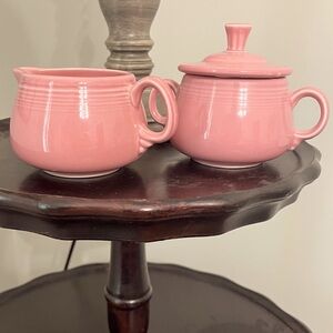 Fiestaware Rose Cream and Sugar set